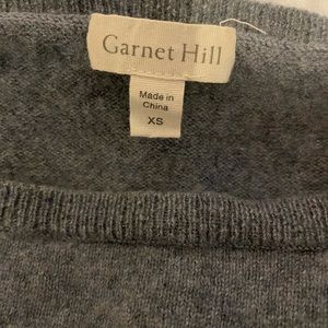 Garnet hill cashmere peplum scoop neck sweater